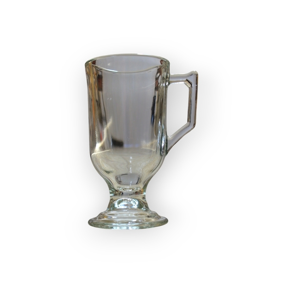 3 Irish Cream Clear Glass Coffee Mugs - Picture 3 of 3